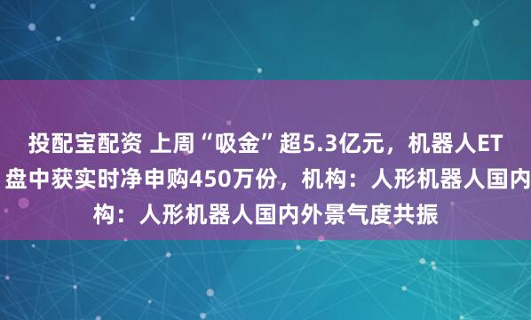 投配宝配资 上周“吸金”超5.3亿元，机器人ETF（159770）盘中获实时净申购450万份，机构：人形机器人国内外景气度共振